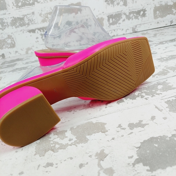 New ABOUND Erica Clear Strap Sandal In Pink Knockout E753 - Picture 8 of 11